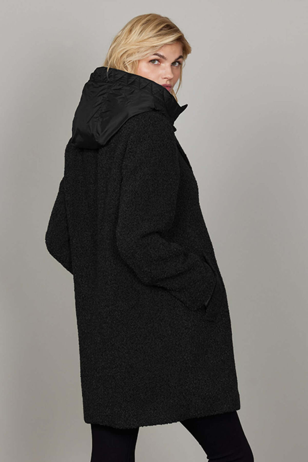 Bouclé wool coat