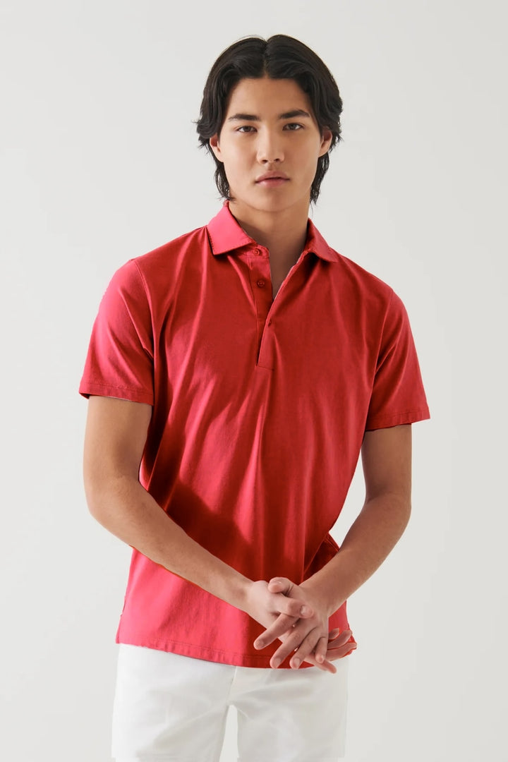 Stretch pima cotton polo shirt