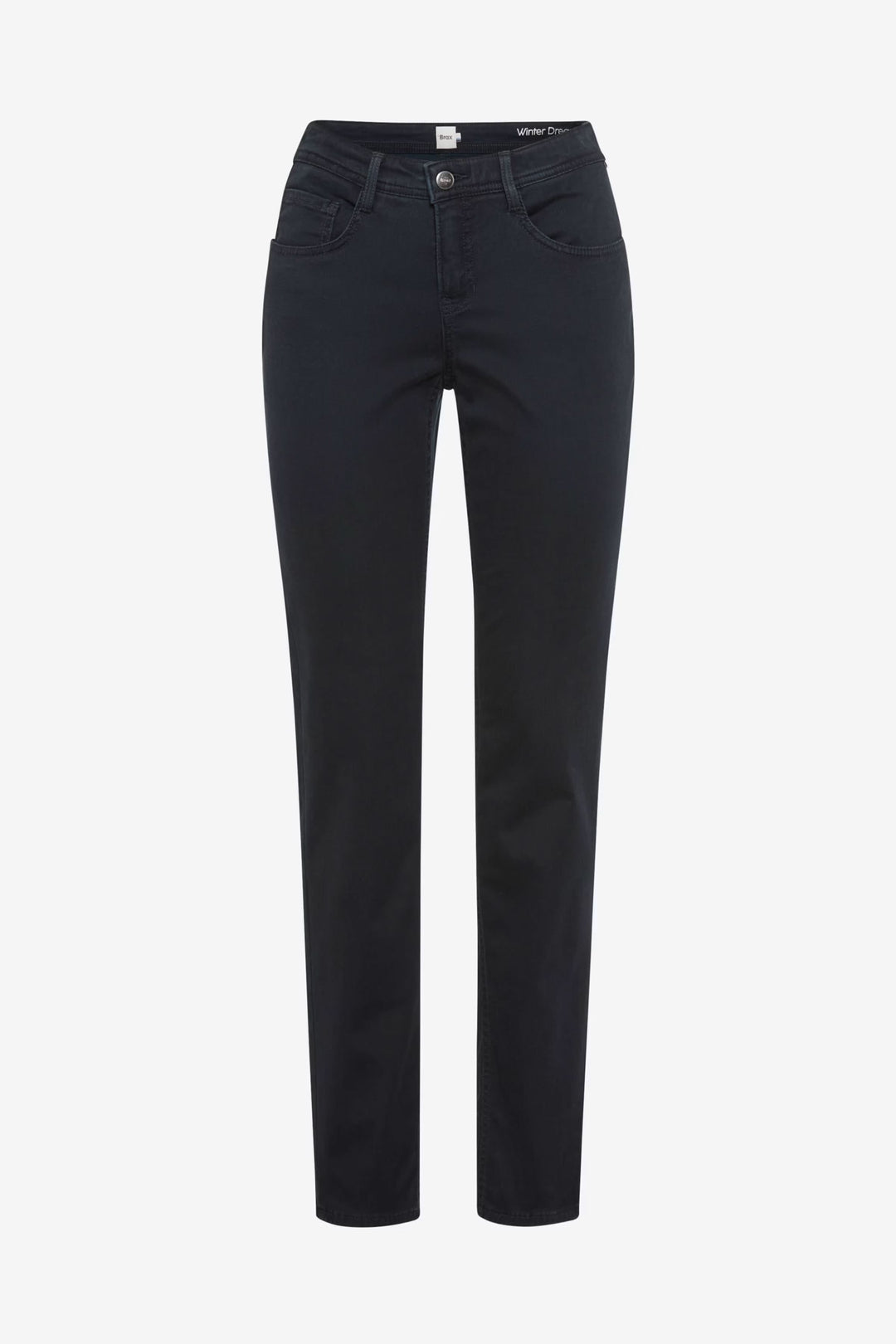 Pantalon Mary, coupe droite, extensible, taille régulière, confort quotidien, look habillé ou décontracté, élégant et polyvalent.