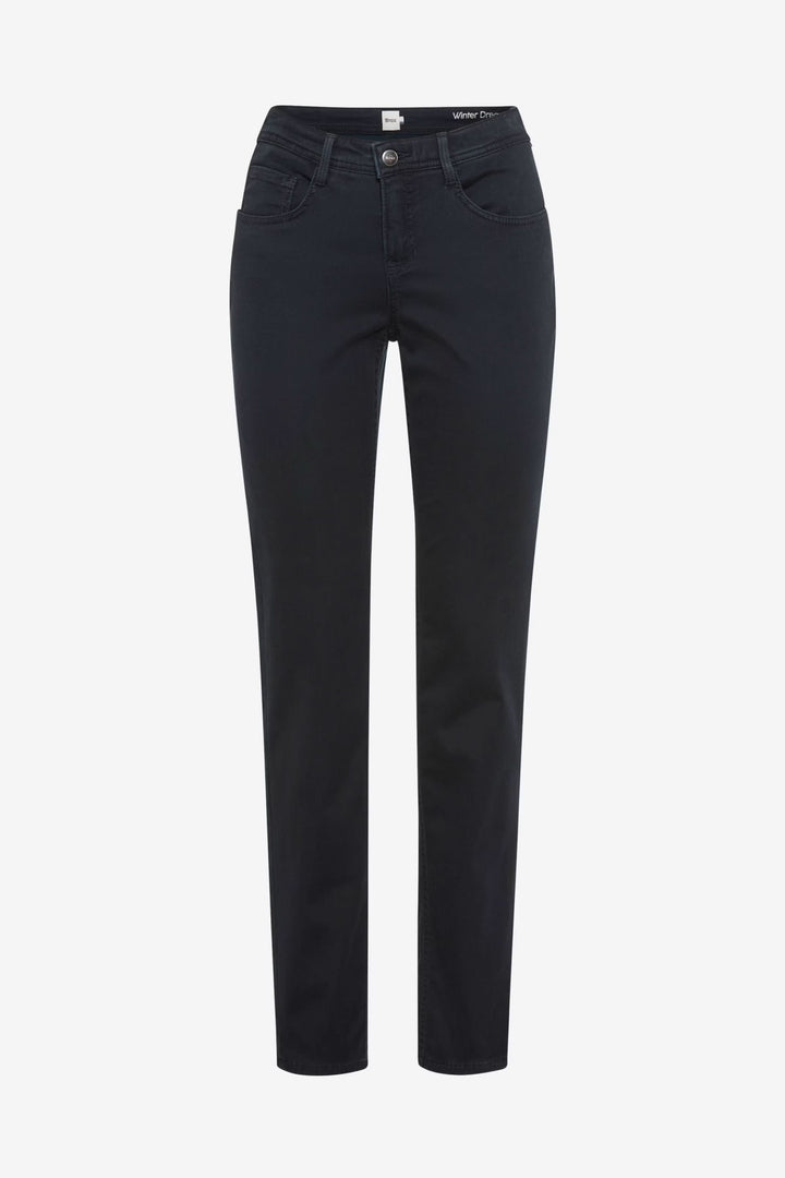 Pantalon Mary, coupe droite, extensible, taille régulière, confort quotidien, look habillé ou décontracté, élégant et polyvalent.