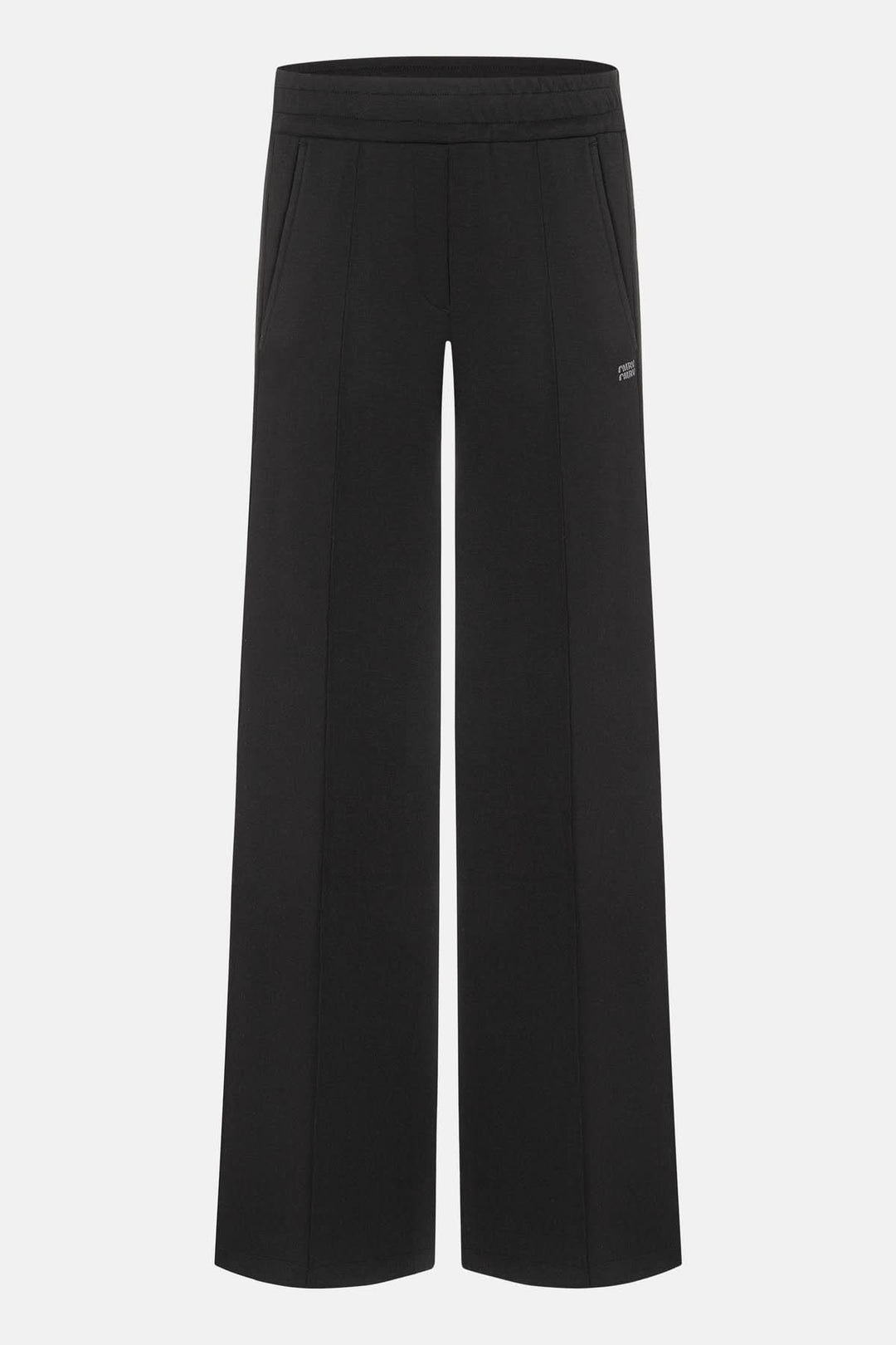 Pantalon à bandes latérales Amelia, design moderne avec bande contrastante et logo CAMBIO, tissu fluide, taille élastique pour confort optimal.