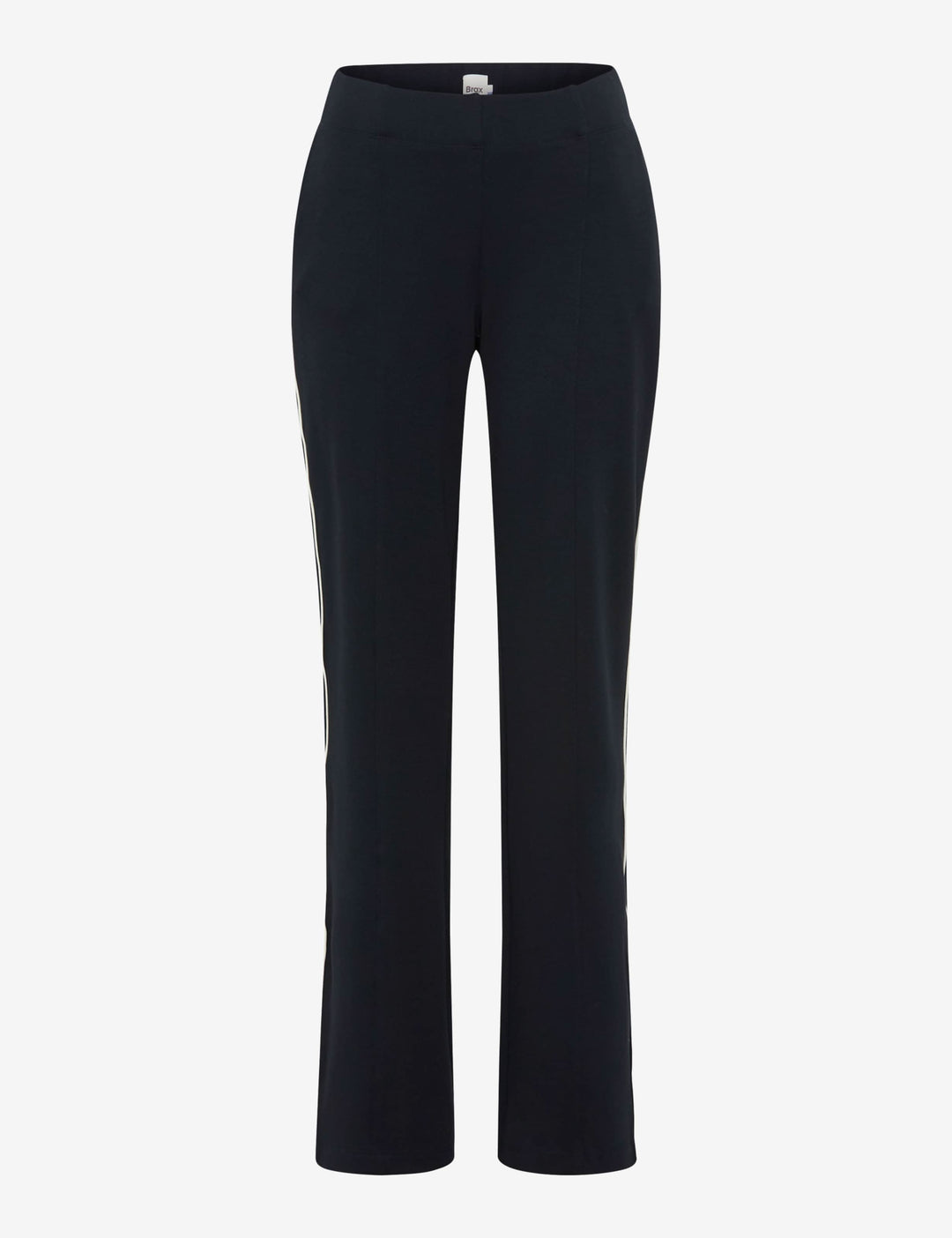 Pantalon droit à bandes latérales MALIA avec taille élastique et design moderne pour un look soigné et actuel.