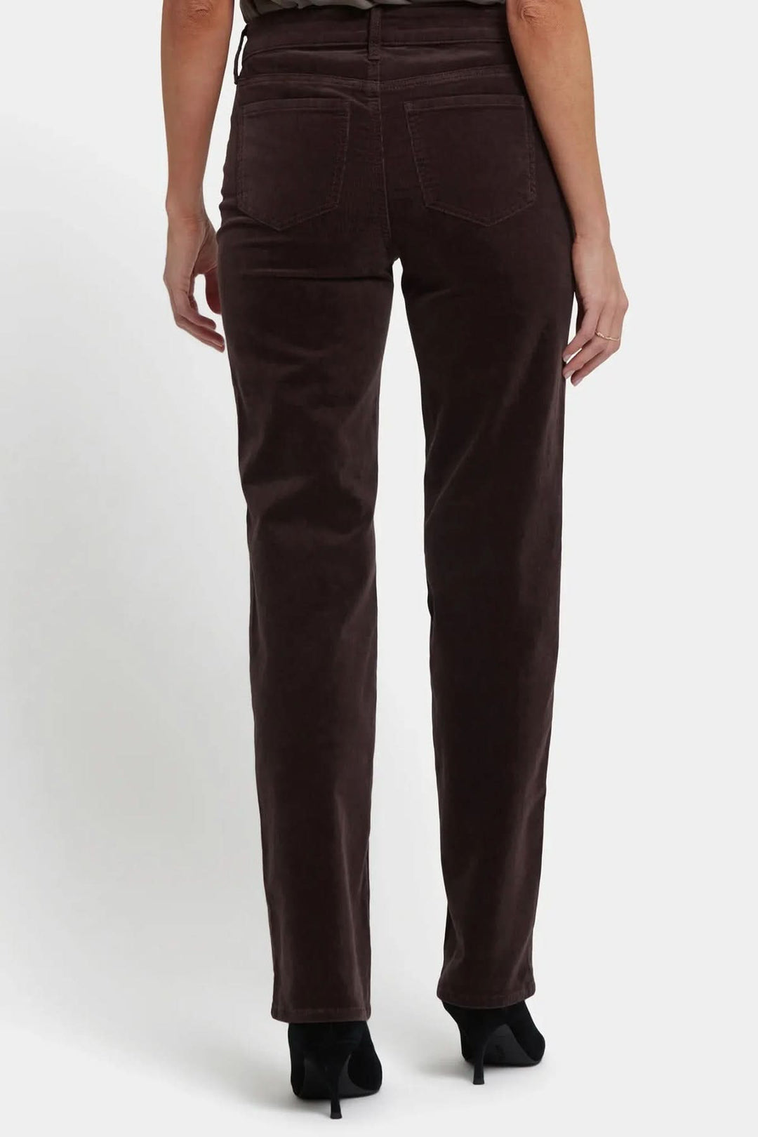 Pantalon droit en velours côtelé extensible