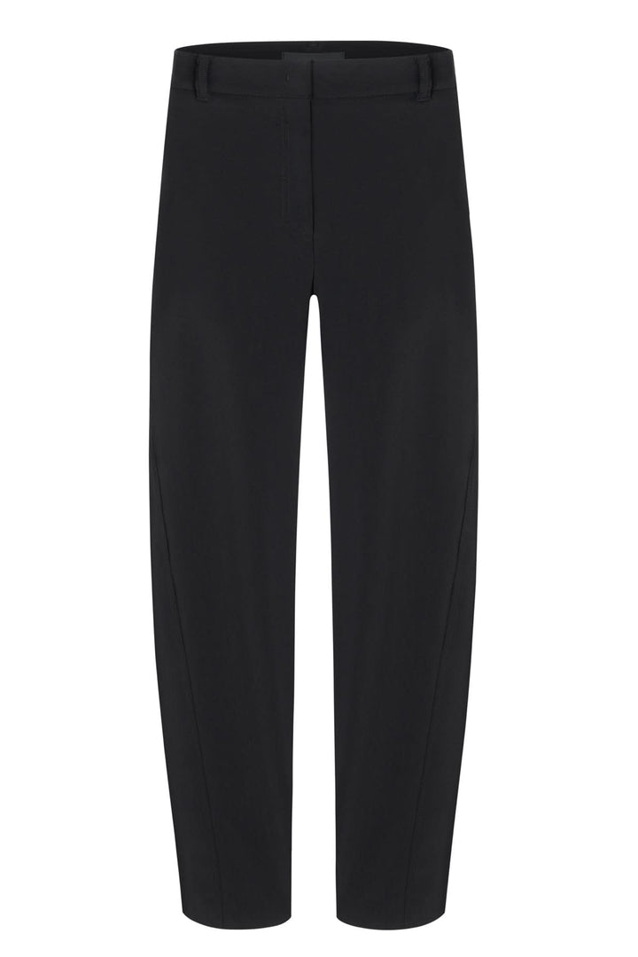 Pantalon fluide Elizabeth, pantalon noir élégant, silhouette contemporaine et épurée, coupe nette, polyvalent et confortable
