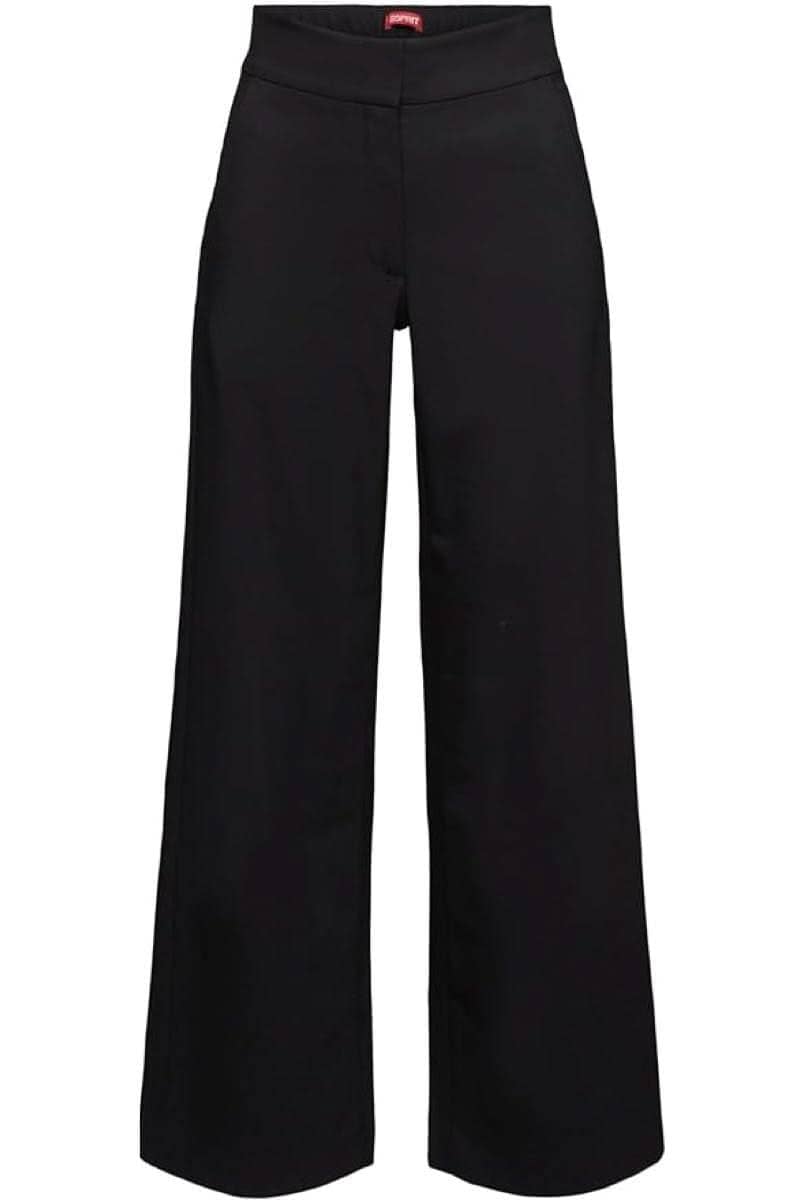 Pantalon habillé noir, coupe droite, parfait pour le bureau ou les événements spéciaux, avec deux poches avant.