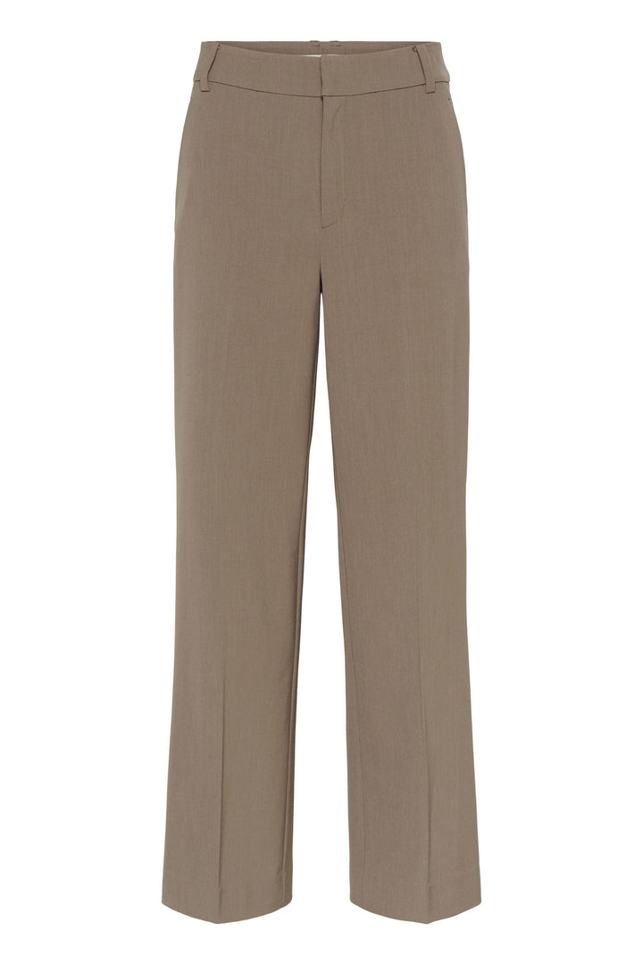 Pantalon habillé Haisly à jambe large, coupe fluide élégante pour tenues professionnelles et formelles, convient avec haut structuré.