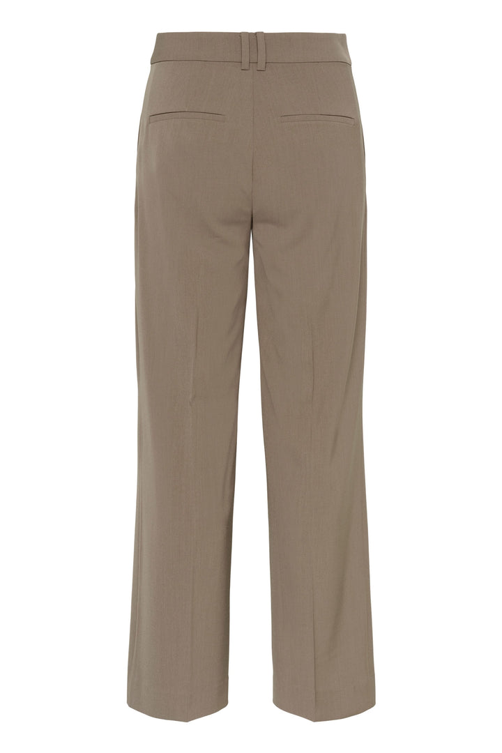 Vue arrière du Pantalon habillé Haisly à jambe large, coupe élégante et contemporaine, idéal pour une tenue professionnelle ou formelle.