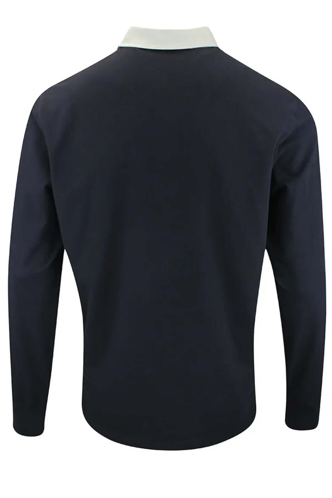 Vue arrière du Polo rugby Percy en coton élégant avec col contrastant, conçu pour un confort optimal. Tenue idéale pour le parcours et la ville.