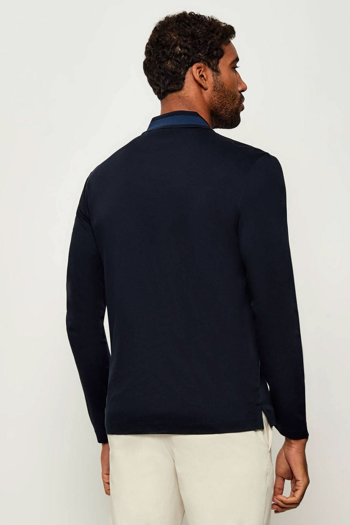 BOSS slim-fit long-sleeved polo shirt