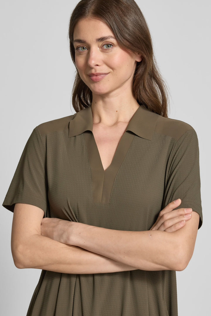 Josephina Midi Dress with Open Neckline