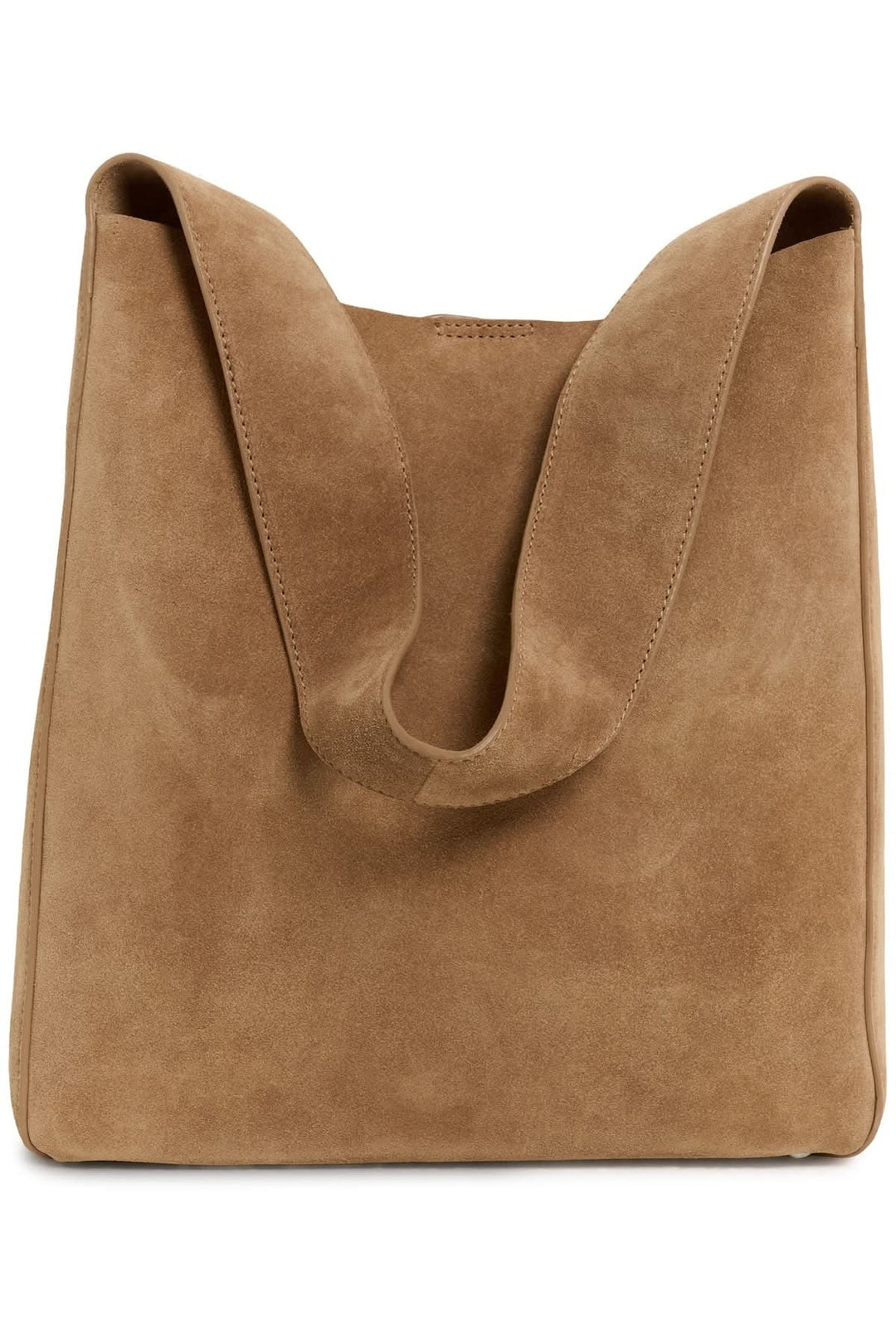 Sac cabas en cuir suédé Avika, élégant et décontracté, format spacieux, porté épaule, matière douce.