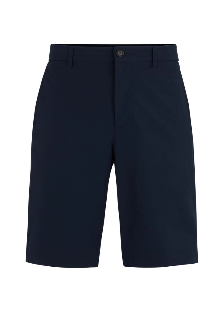 Shorts minimalistes bleu marine, légers et respirants, parfaits pour les journées actives et les escapades estivales.