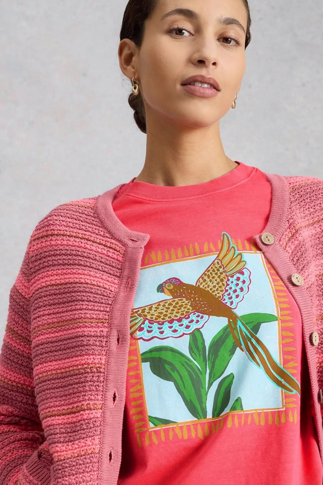 Gina T-shirt with bird print
