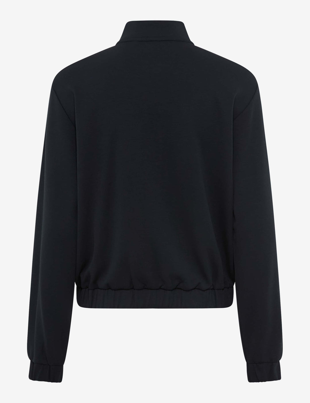 Veste bomber zipée BECKY L. vue de dos, coupe courte moderne et épurée, idéale pour un style décontracté ou soigné.