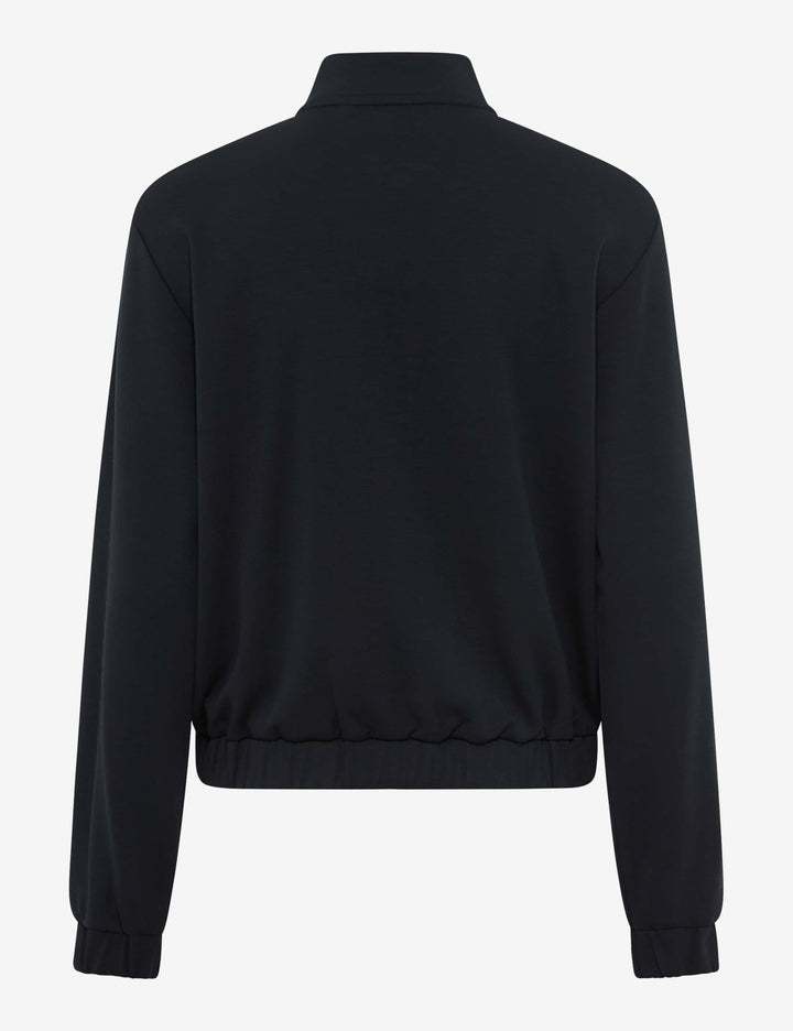 Veste bomber zipée BECKY L. vue de dos, coupe courte moderne et épurée, idéale pour un style décontracté ou soigné.