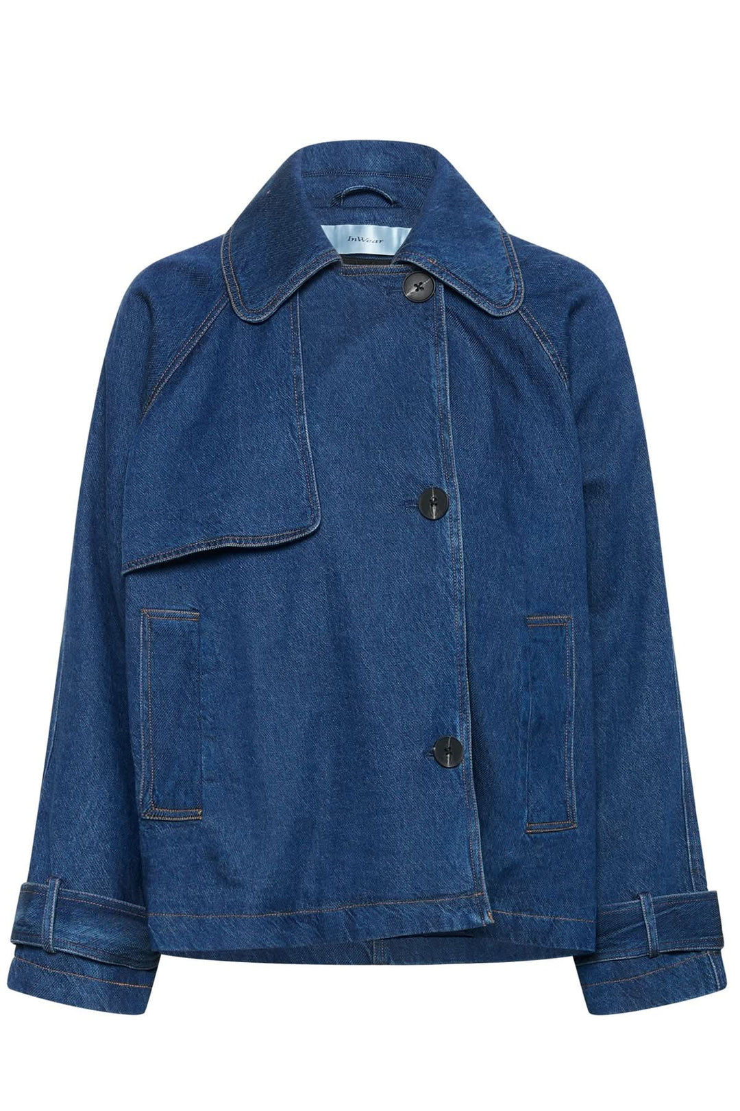 Veste courte en denim Mable avec col structuré et coupe moderne, idéale pour un look décontracté ou soigné.