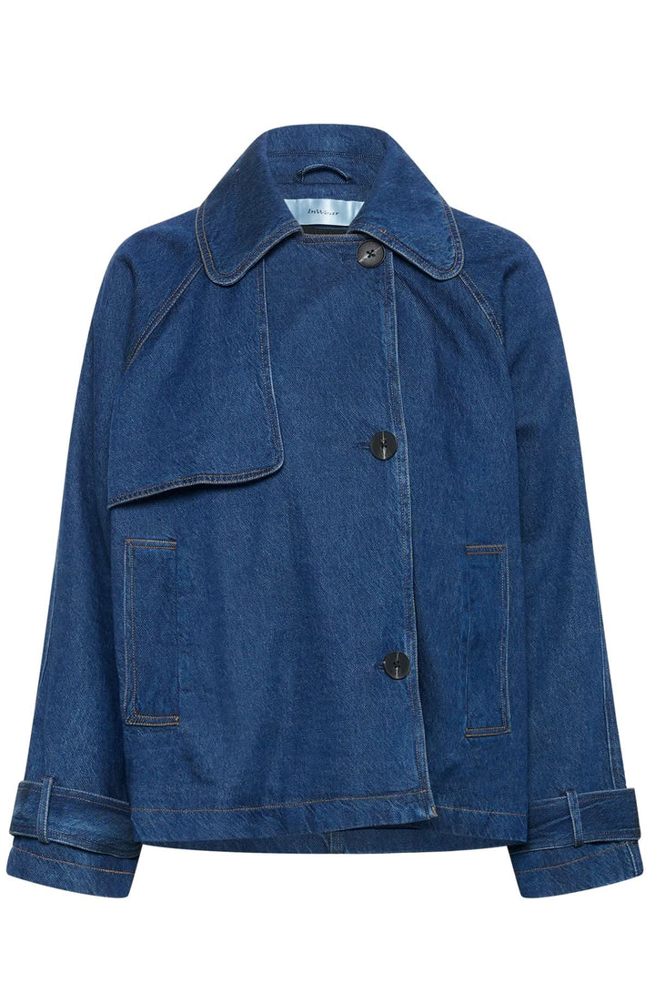 Veste courte en denim Mable avec col structuré et coupe moderne, idéale pour un look décontracté ou soigné.