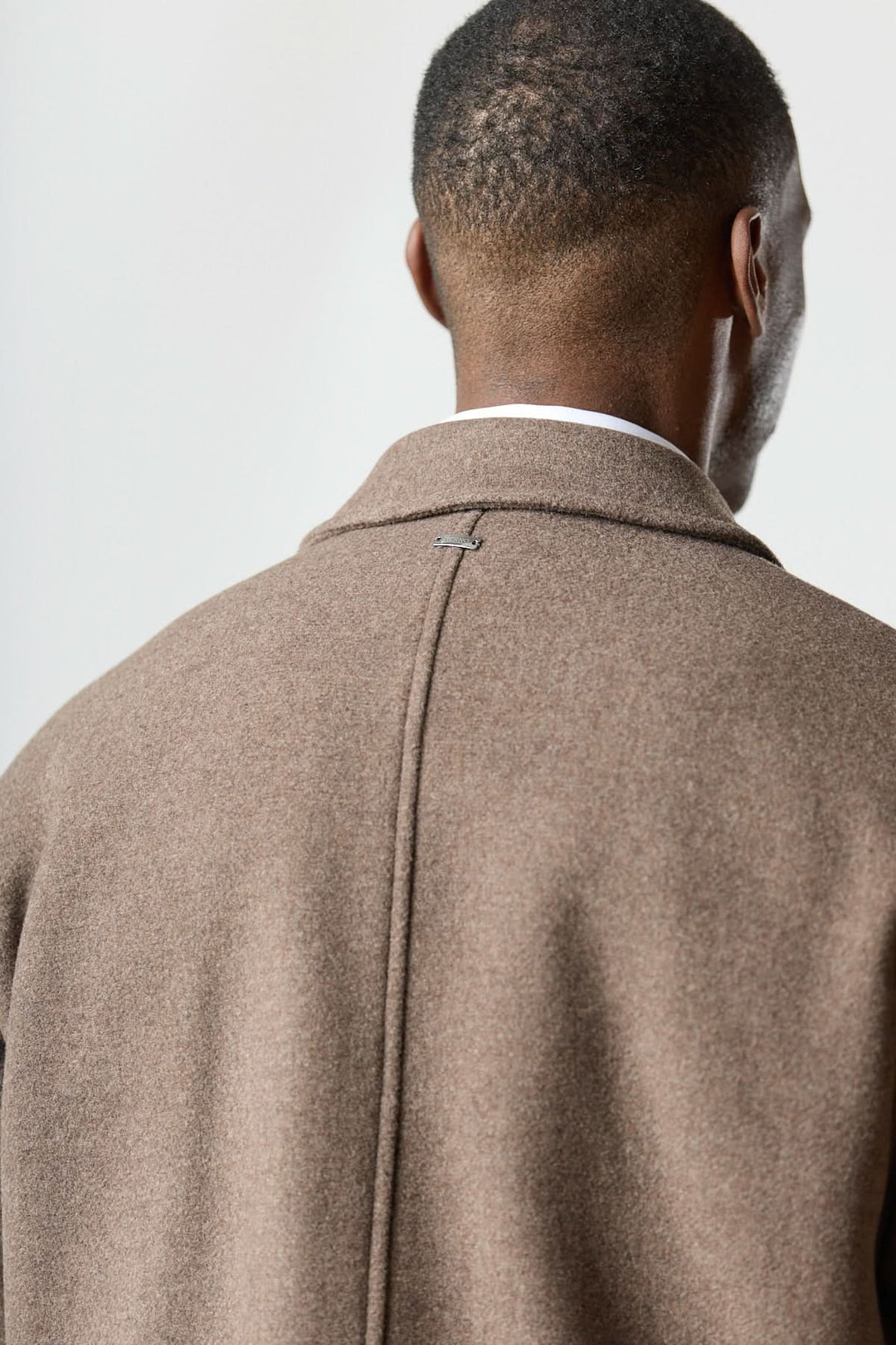 Wool jacket with patch pockets