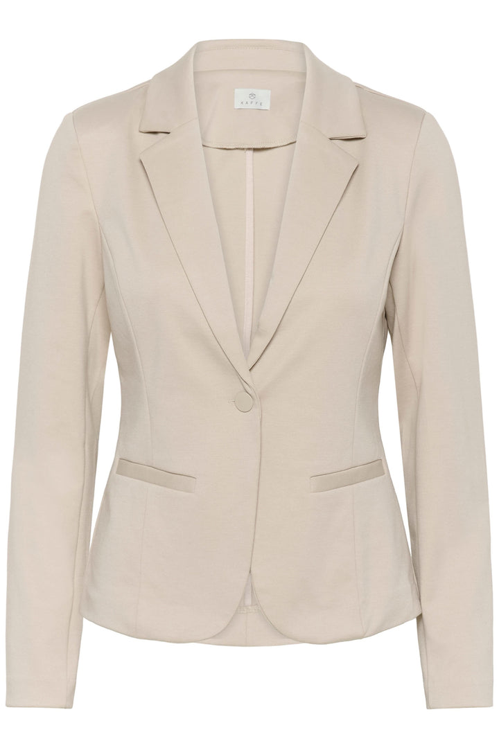 Veston Jenny structuré avec coupe ajustée et col tailleur, idéal pour un look chic et quotidien. Décris moi le produit en français.