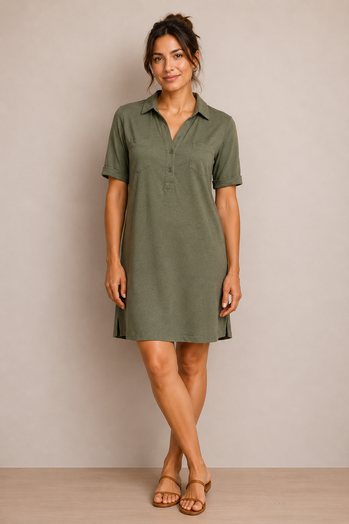 Casual shirt dress
