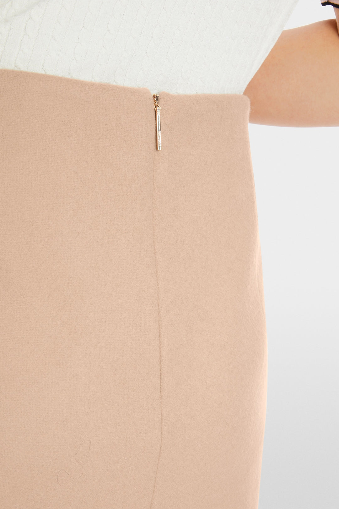 Mini skirt in virgin wool with cashmere