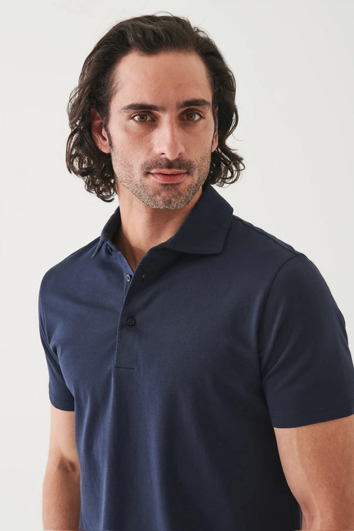 Stretch pima cotton polo shirt