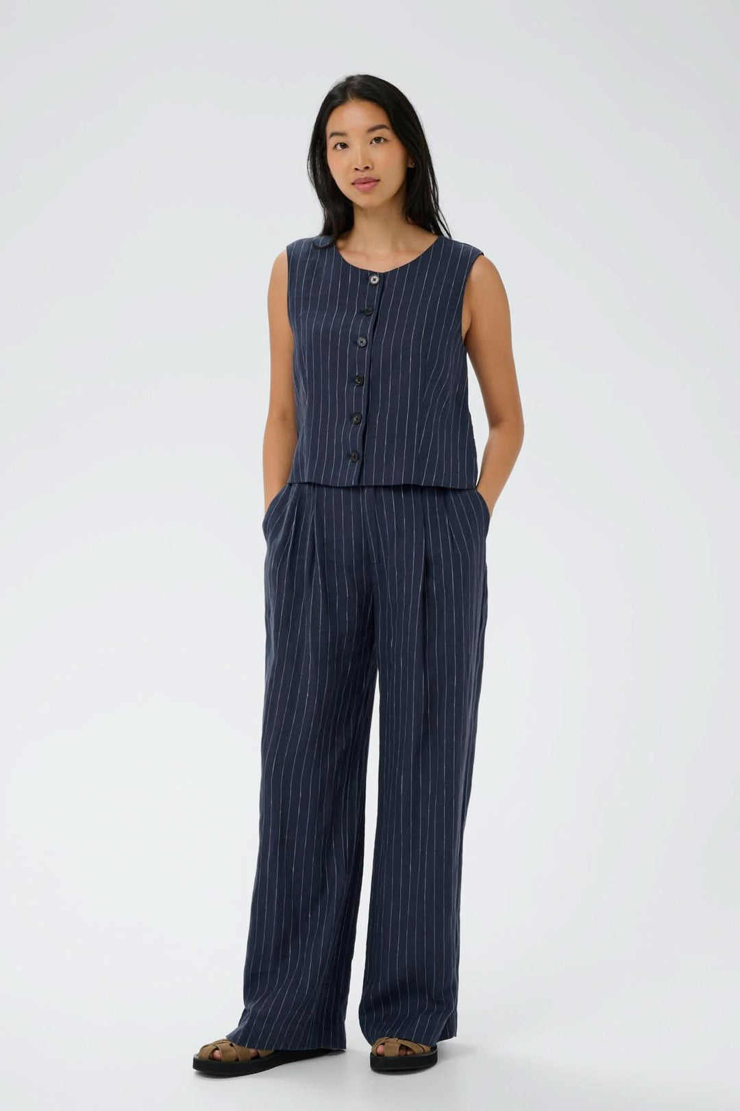 Pantalon en lin Aliya