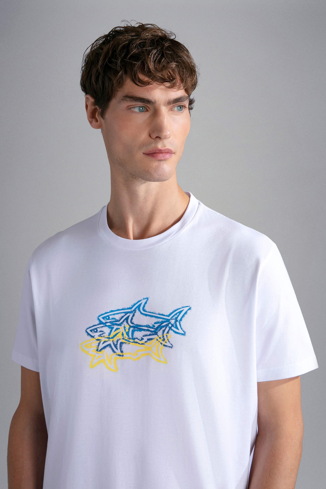 3 sharks printed t-shirt