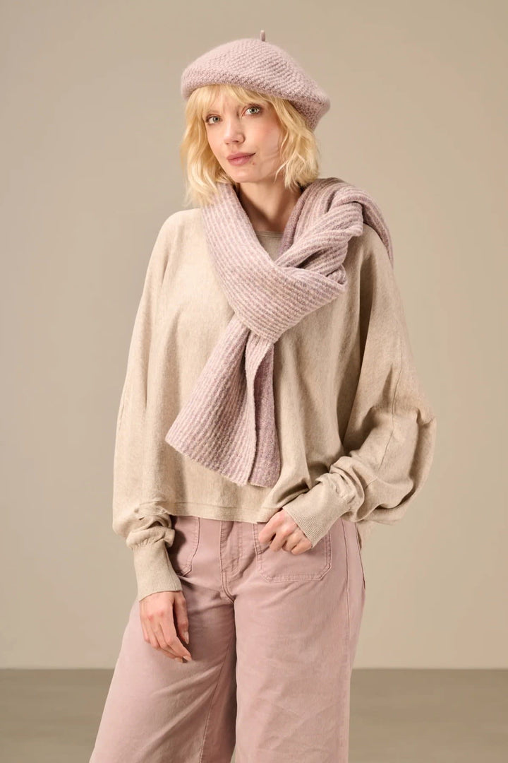 Béret en tricot doux et texturé pour femme Nile
