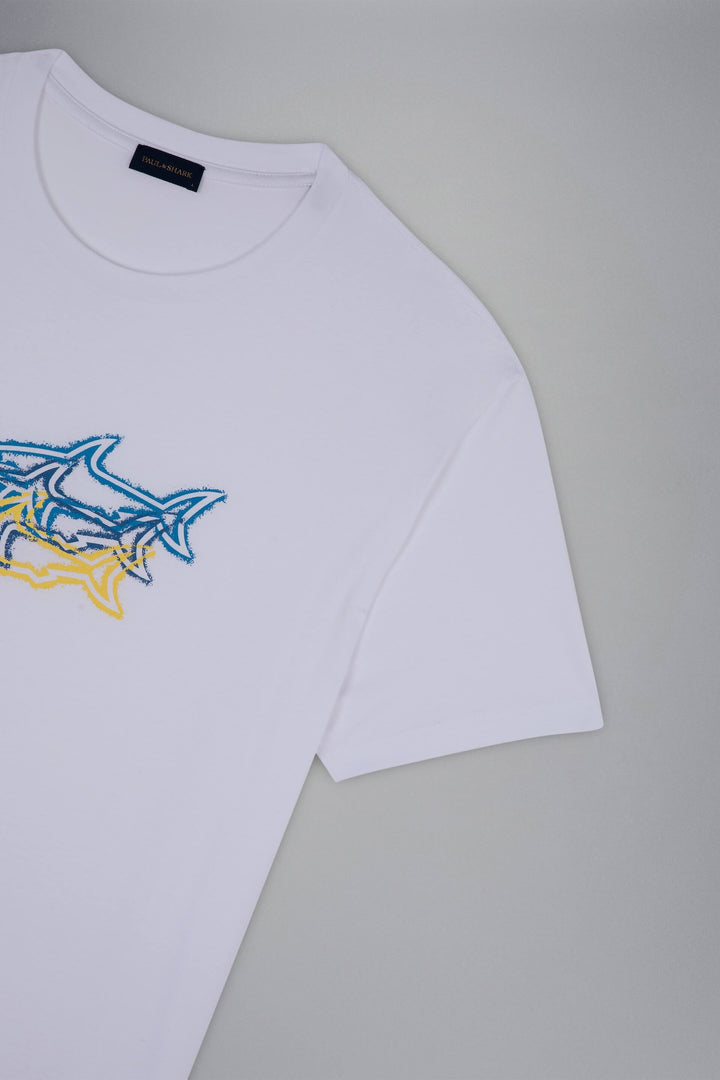 3 sharks printed t-shirt