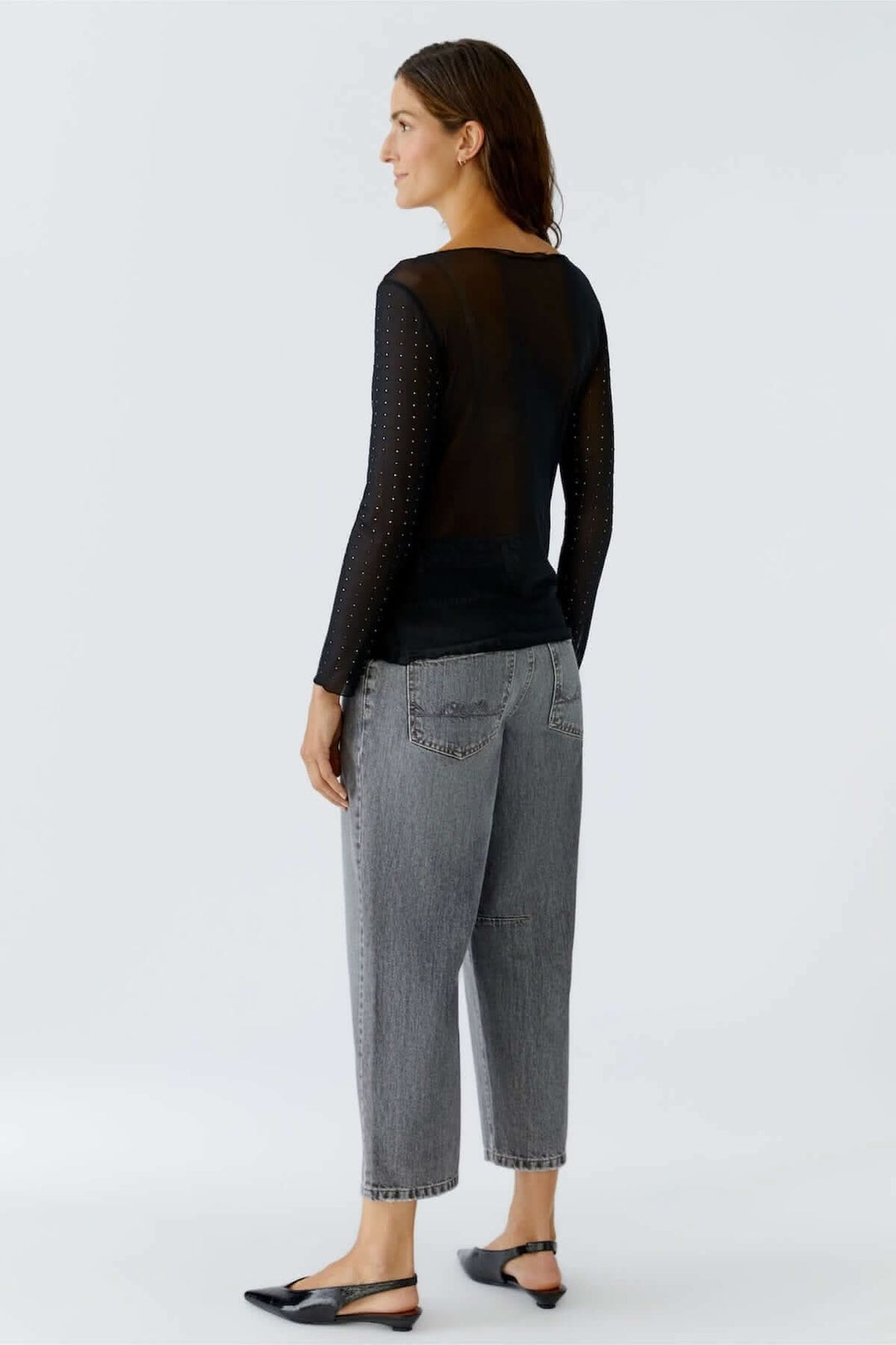 Transparent long-sleeved bodysuit