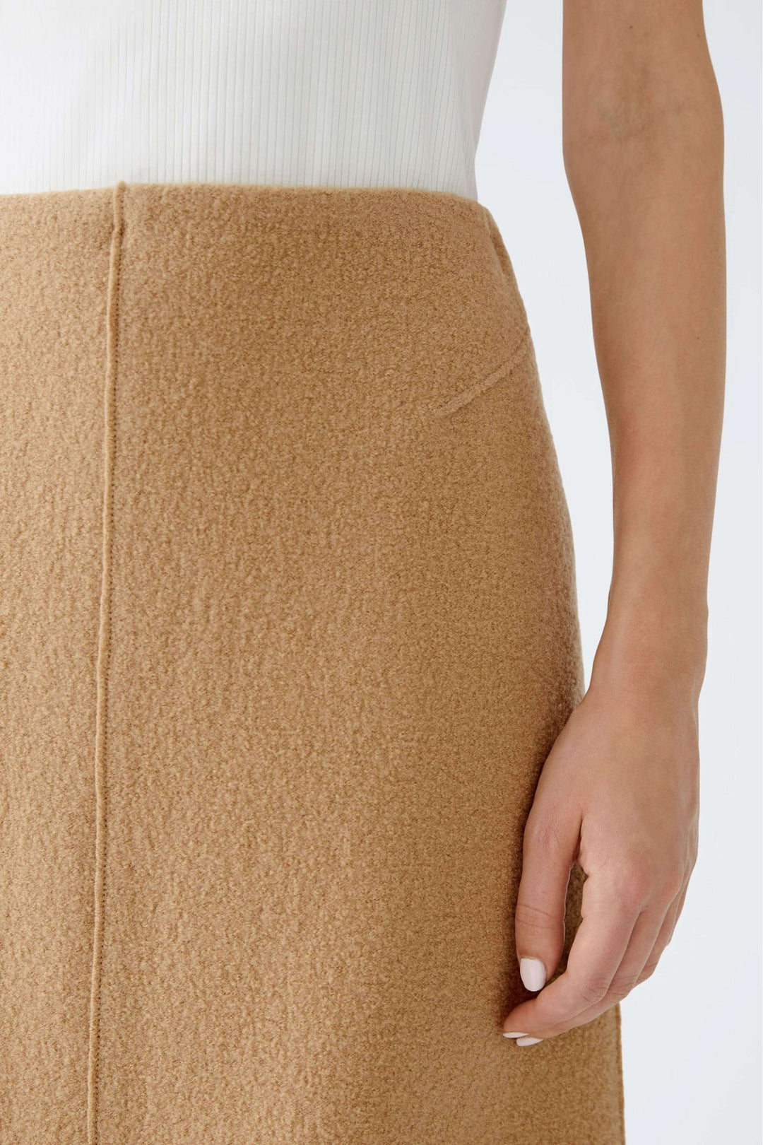 Short wool skirt, high waist