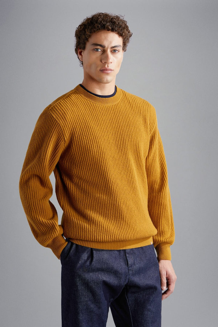 Wool ribbed sweater