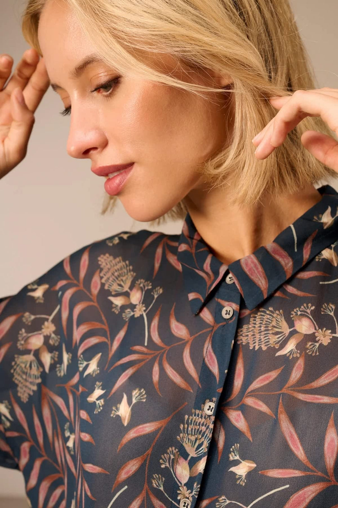 Blouse à imprimé floral pour femme Nile