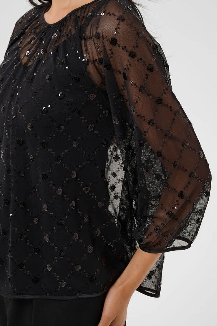 Women’s Dimka sequin lace blouse, front view Part Two