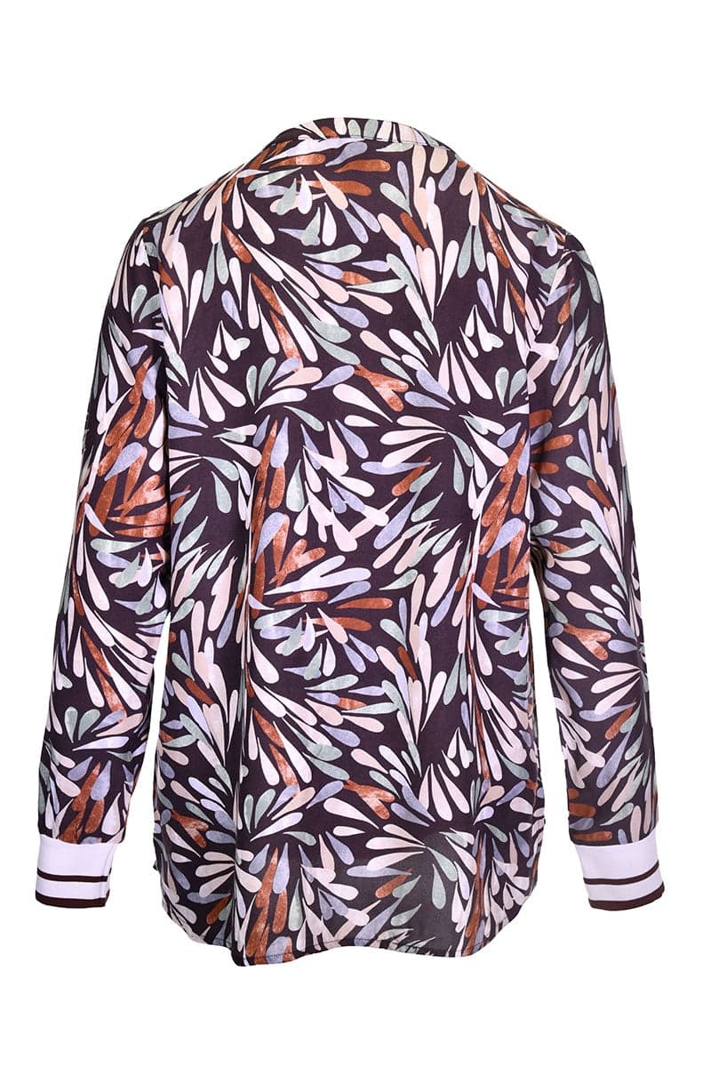 Blouse imprimée à manches longues pour femme kennys