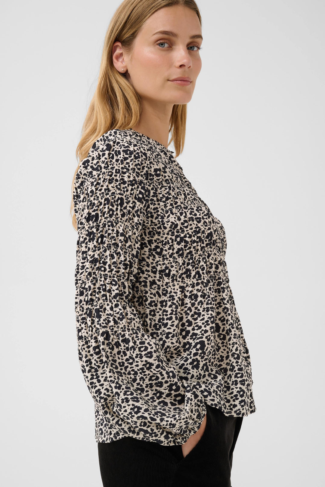 Blouse Siffe imprimée à manches longues pour femme Part Two