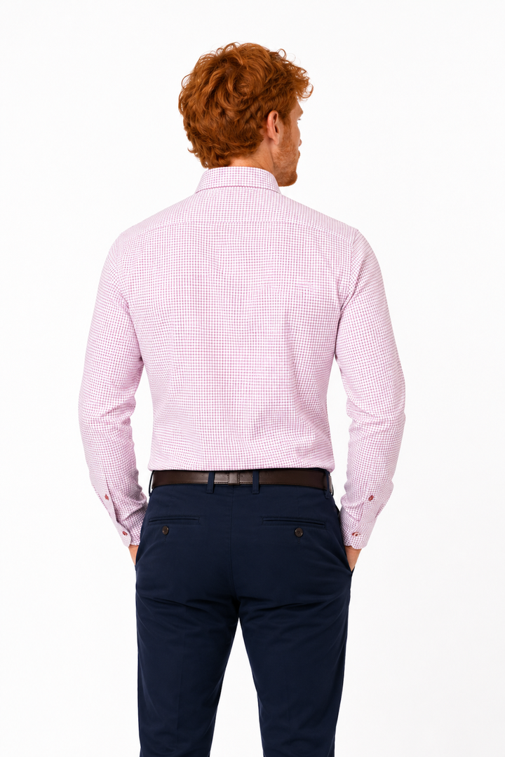 Chemise habillée micro carreaux
