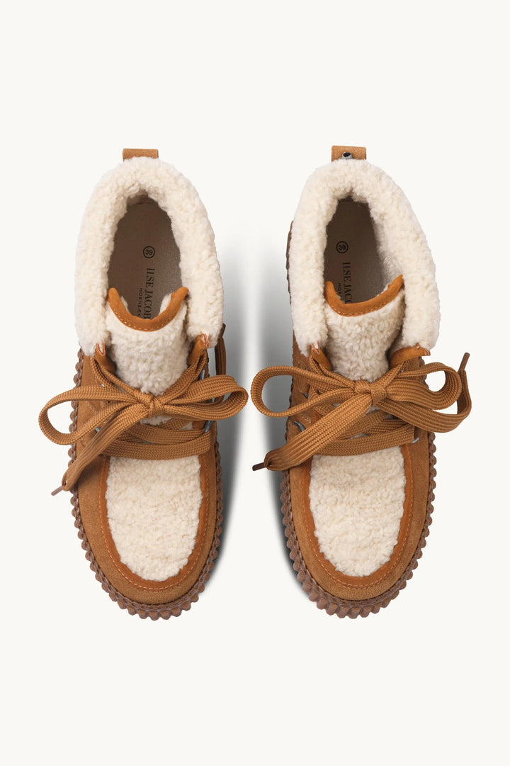 Bottes d’hiver à lacets doublées effet mouton pour femme Ilse Jacobsen