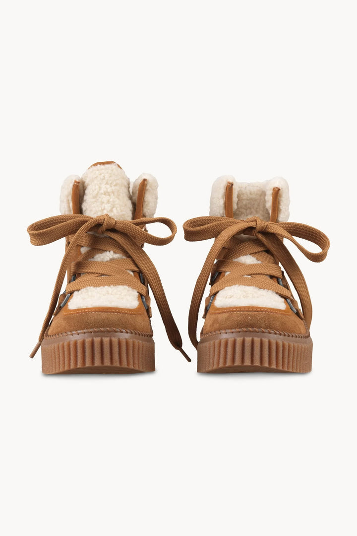 Bottes d’hiver à lacets et doublure effet mouton pour femme Ilse Jacobsen
