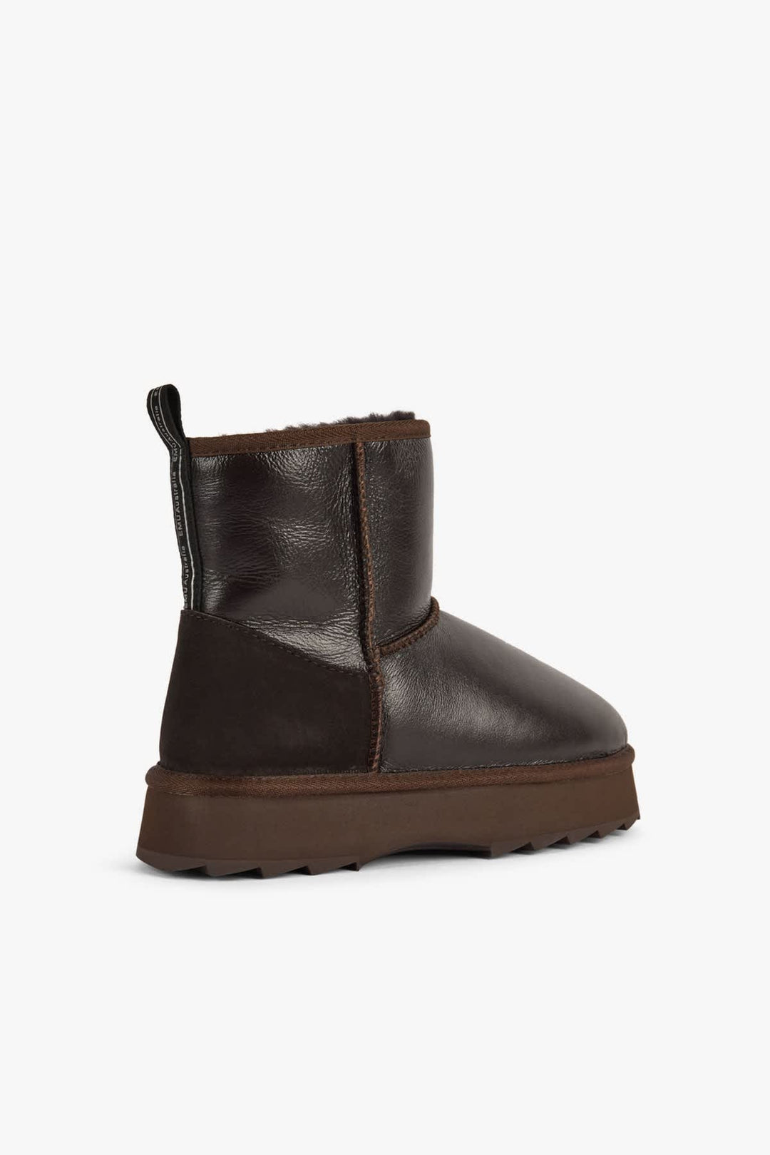 Black SHARKY MINI TOWN Boots, Front View, for Women by EMU