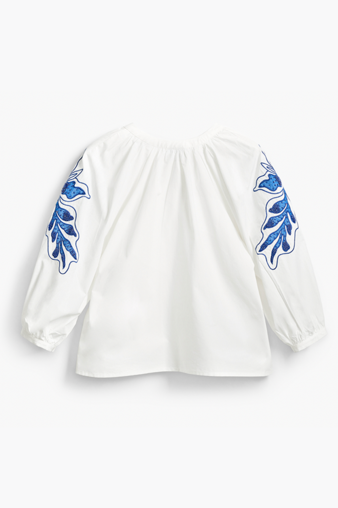 Floral embroidery blouse