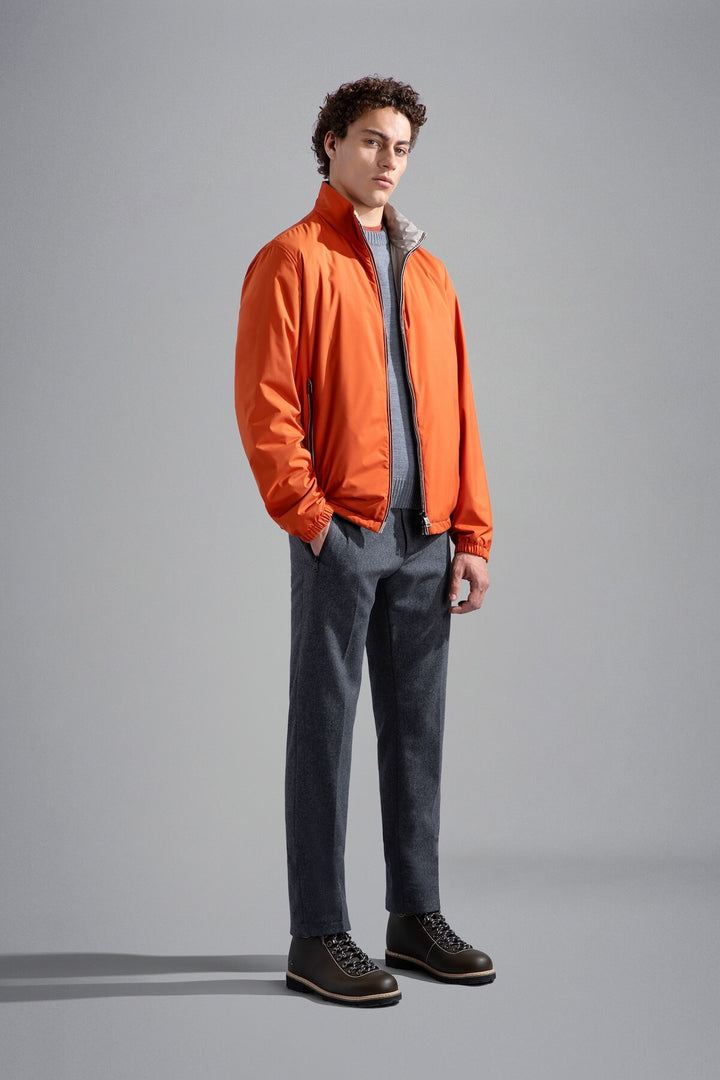 Orange Contrast Pocket Sweater