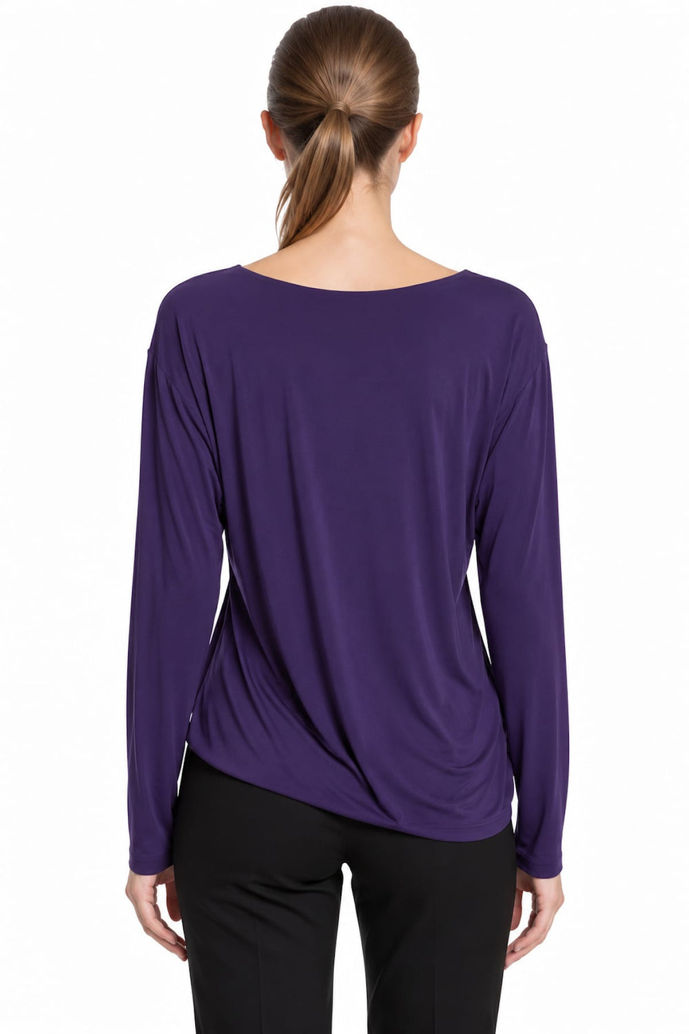 Xenia women's Etka flowing long-sleeve cape with a draped effect