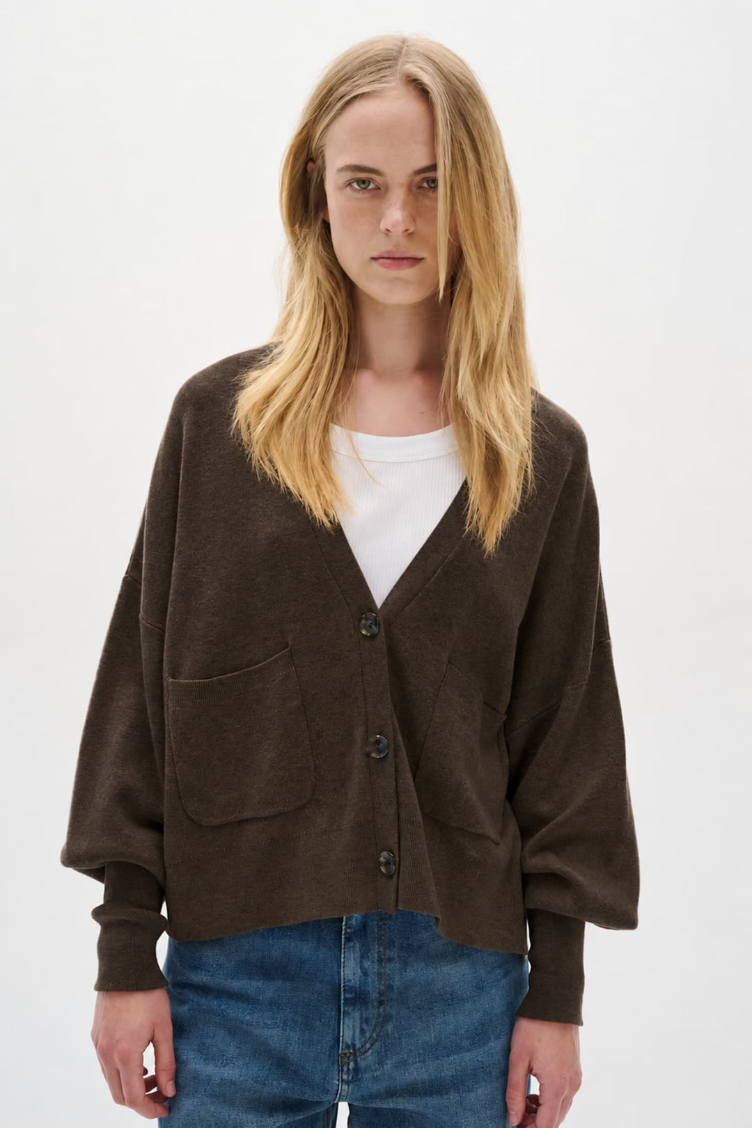 Cardigan à boutons et poches plaquées Tenley pour femme Inwear