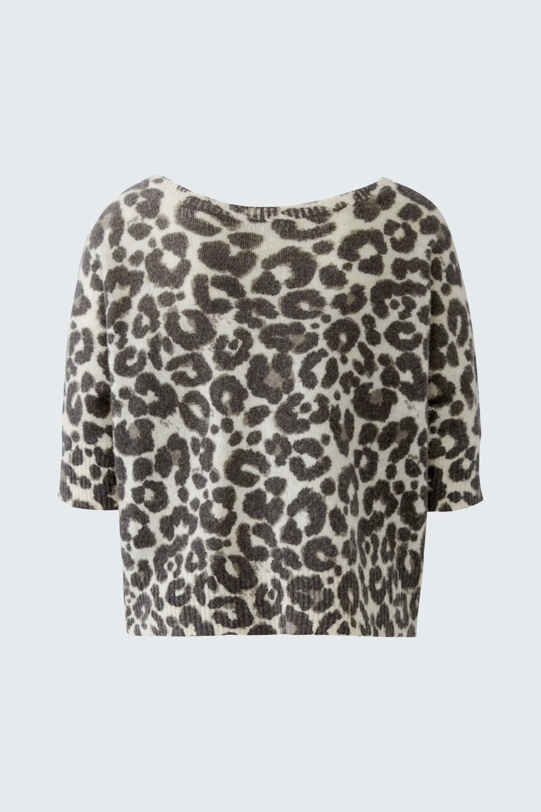 Vue de face cardigan léopard beige avec boutons pour femme de Oui - Valérie Simon