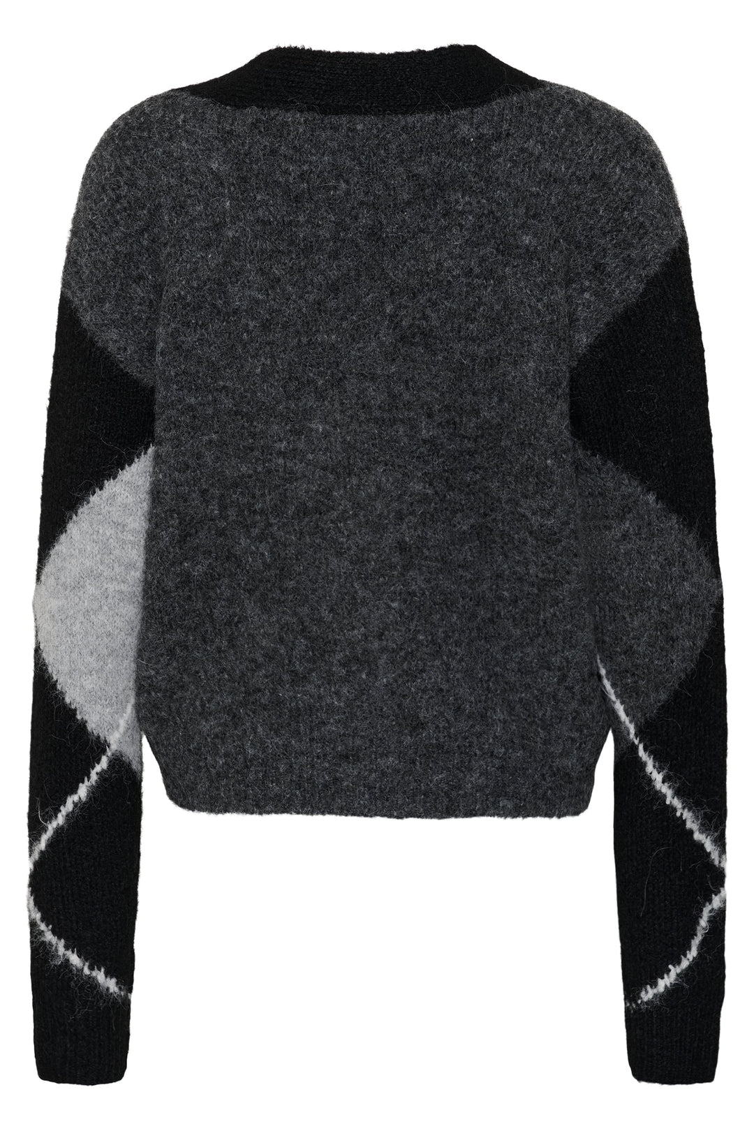 Cardigan à motif losanges Grith vue de face pour femme Kaffe