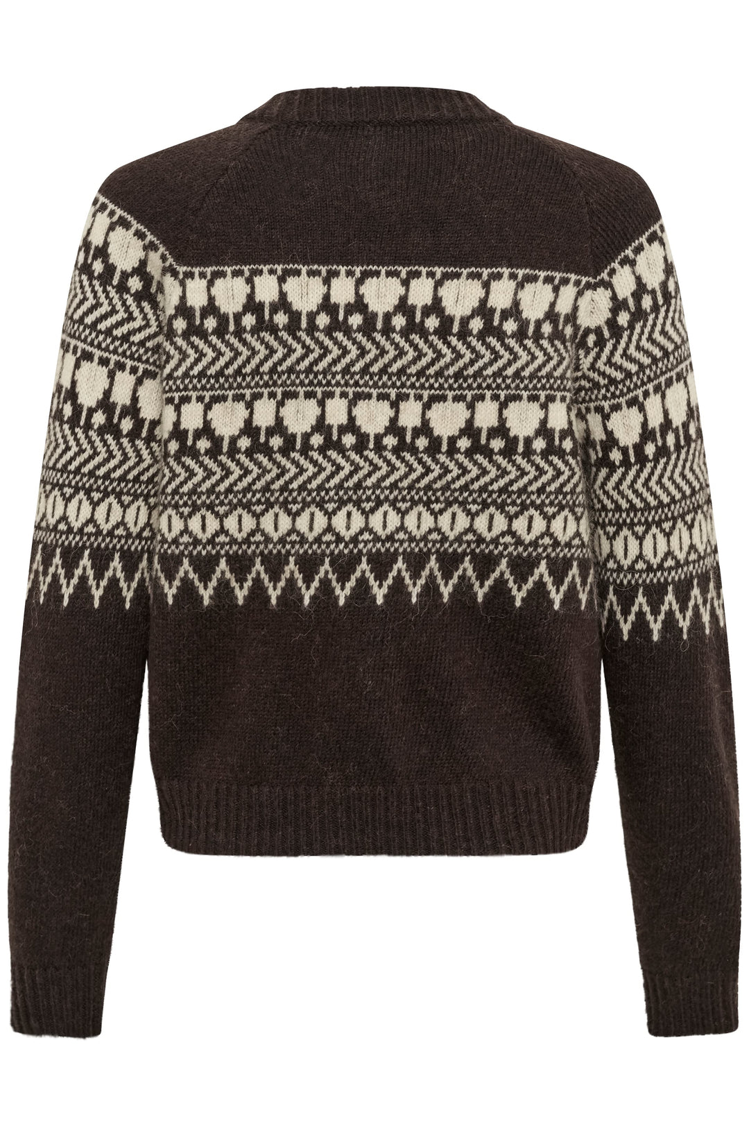 Cardigan Charmaine à motif jacquard vue de face pour femme Part Two