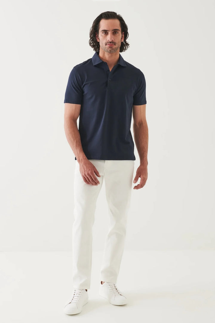 Stretch pima cotton polo shirt