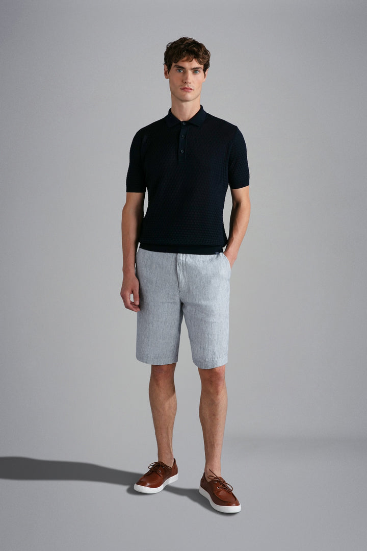 Textured polo shirt